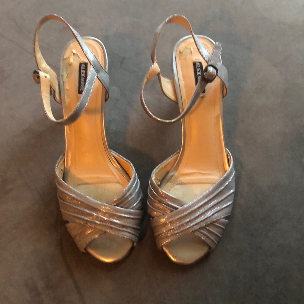 Silver heels strap